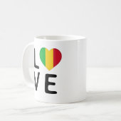Liebe - Mali-Flagge Kaffeetasse (Vorderseite Links)