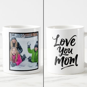 Liebe Mama 1 Foto Andenken Pinsel Schrift Kaffeetasse