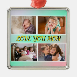 Liebe Mama, Andenken im Pastellstil Ornament Aus Metall