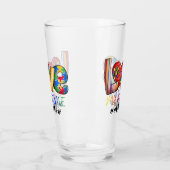 Liebe Mama Autismus Bewusstsein für stolze Mamas Glas (Links)