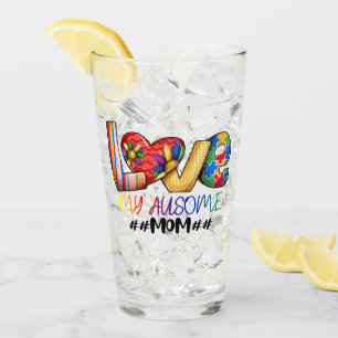 Liebe Mama Autismus Bewusstsein für stolze Mamas Glas
