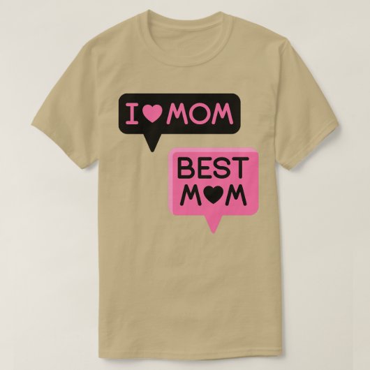 Liebe Mama Beste Mama T-Shirt (Design vorne)