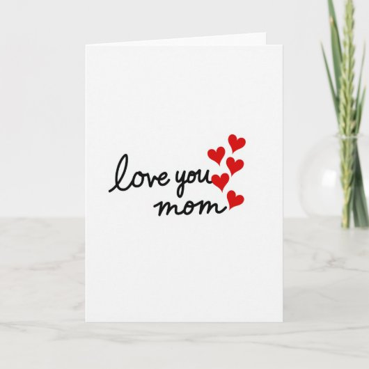 Liebe Mama Bestes Skript Karte (Vorderseite)