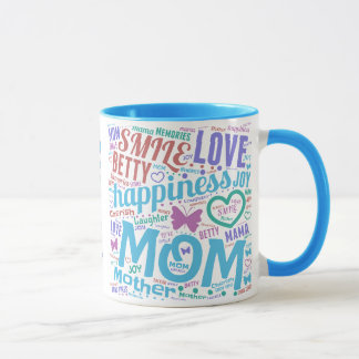Liebe-Mama-Betty-Wort-Wolken-Keramik-Tasse Tasse
