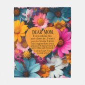 Liebe Mama Blumen Fleece Decke Liebesgeschenk (Vorderseite)
