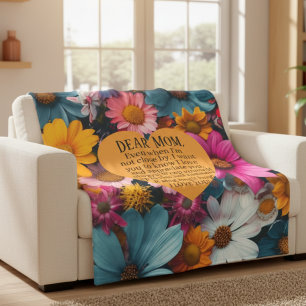 Liebe Mama Blumen Fleece Decke Liebesgeschenk