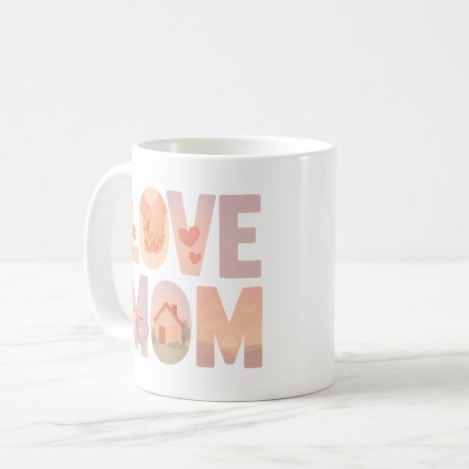 Liebe Mama Blumencoffee Tasse (Vorderseite Links)