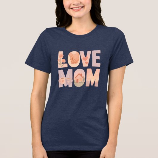 Liebe Mama Blumenkohl T - Shirt (Vorderseite)