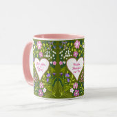 Liebe Mama botanisch süßes Herz Tasse (Vorderseite Links)