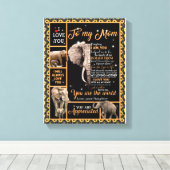 Liebe Mama | Brief an meine Mama Sie sind die Welt Leinwanddruck (Insitu (Holzboden))