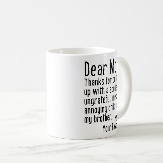 Liebe Mama [Bruder-Version] Kaffeetasse (VorderseiteRechts)