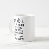 Liebe Mama [Bruder-Version] Kaffeetasse (Vorderseite Links)