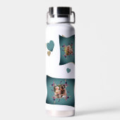 Liebe Mama - Collage mit mehreren Fotos Trinkflasche (Rückseite)