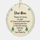 Liebe Mama, danke, dass du meine Mutter bist Keramik Ornament (Links)