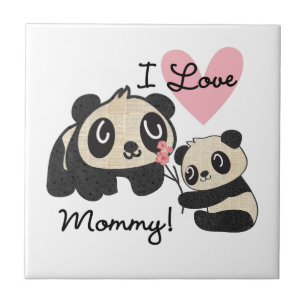 Liebe-Mama der Panda-I Fliese