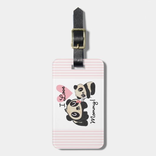 Liebe-Mama der Panda-I Gepäckanhänger (Vorderseite vertikal)