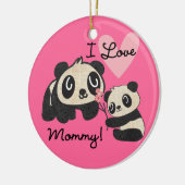 Liebe-Mama der Panda-I Keramik Ornament (Links)