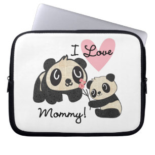 Liebe-Mama der Panda-I Laptopschutzhülle