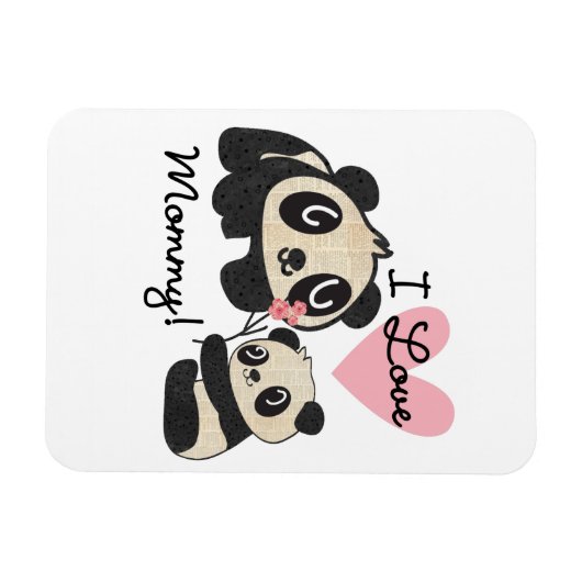 Liebe-Mama der Panda-I Magnet (Horizontal)