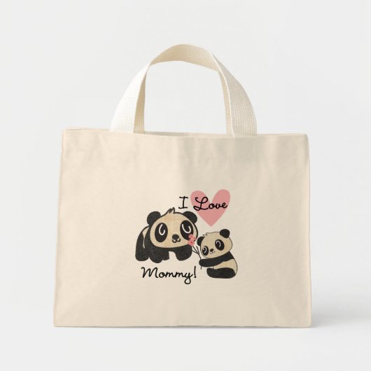 Liebe-Mama der Panda-I Mini Stoffbeutel (Vorne)