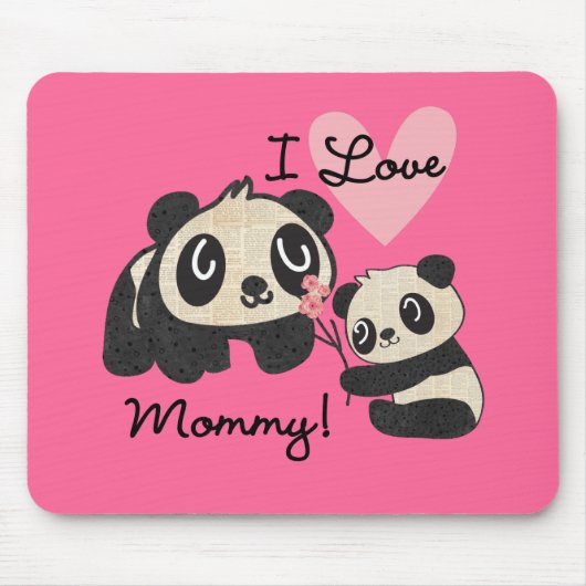 Liebe-Mama der Panda-I Mousepad (Vorne)