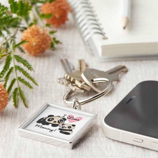 Liebe-Mama der Panda-I Schlüsselanhänger (Seite)