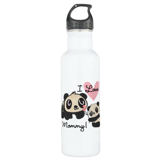 Liebe-Mama der Panda-I Trinkflasche (Vorderseite)