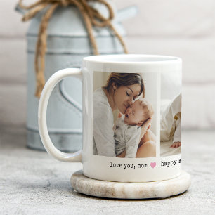 Liebe Mama Drei Fotos und Herz in beliebiger Far Kaffeetasse