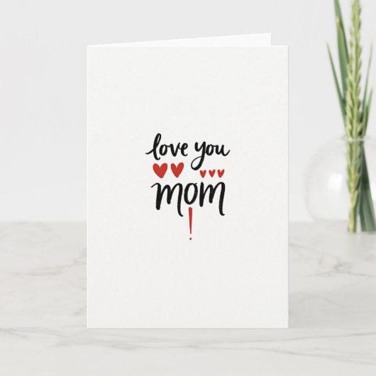 Liebe Mama Einfache Kunstkarte Karte (Vorderseite)