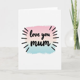 Liebe Mama Einfache Kunstkarte Karte