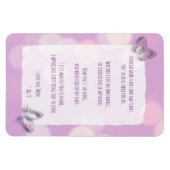 Liebe Mama, Gedicht, Lila Schmetterlinge Magnet (Horizontal)