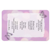 Liebe Mama, Gedicht, Lila Schmetterlinge Magnet (Horizontal)