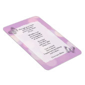 Liebe Mama, Gedicht, Lila Schmetterlinge Magnet (Rechte Seite)