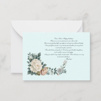 Liebe Mama Glückwunsch zum Geburtstag! Mitteilungskarte