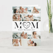 Liebe Mama Herz Foto Collage Muttertag Karte (Vorderseite)