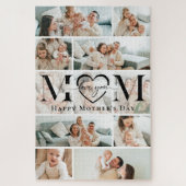 Liebe Mama Herz Foto Collage Muttertag Puzzle (Vertikal)