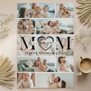 Liebe Mama Herz Foto Collage Muttertag Puzzle