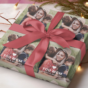 Liebe Mama Herz Foto Muttertag Geschenkpapier