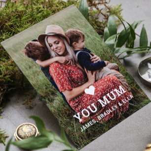 Liebe Mama Herz Muttertag Familienfoto Karte
