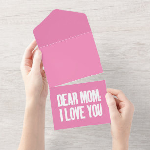Liebe Mama I Liebe Sie All In One Einladung