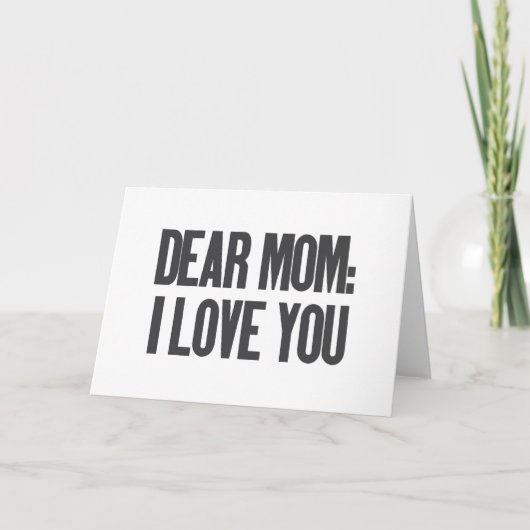 Liebe Mama I Liebe Sie Dankeskarte (Vorderseite)