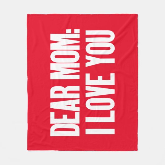 Liebe Mama I Liebe Sie Fleecedecke (Vorderseite)