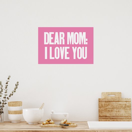 Liebe Mama I Liebe Sie Poster (Küche)