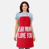 Liebe Mama I Liebe Sie Schürze (Getragen)