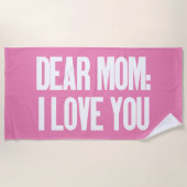 Liebe Mama I Liebe Sie Strandtuch (Vorderseite)