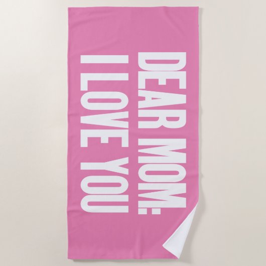 Liebe Mama I Liebe Sie Strandtuch (Vorderseite)
