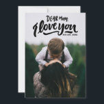 Liebe Mama, ich Liebe, du gibst den Muttertag Karte<br><div class="desc">Whimsical Happy Mother's Day Flachkarte mit Handschrift "Liebes Mama: I Liebe you" und Blumenmuster. Passen Sie diese Karte an,  indem Sie Ihr eigenes Foto und Ihre Texte hinzufügen. Diese Karte wird auch als Geburtstagsgeschenk perfekt.</div>