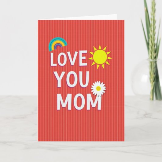 Liebe Mama Illustration Karte (Vorderseite)