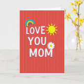 Liebe Mama Illustration Karte (Gelbe Blume)