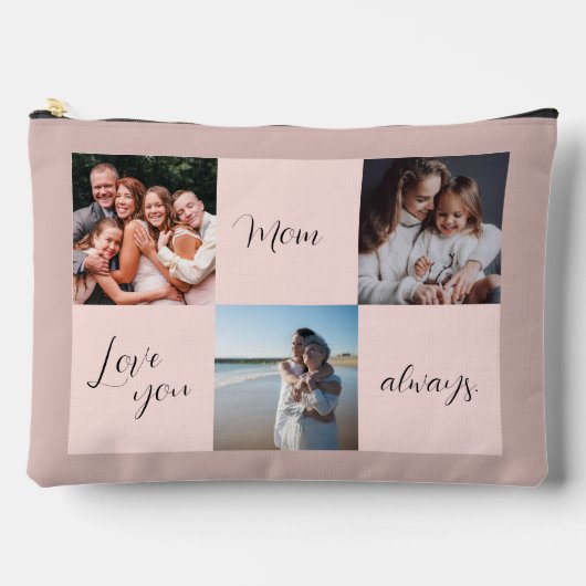 "Liebe, Mama immer" sentimentales Foto-Geschenk Zubehörtasche (Vorderseite)